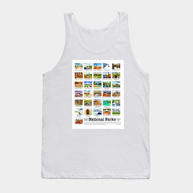 US National Parks I-Z, Watercolors Tank Top by MMcBuck